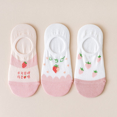Importé - Lot de 5 Paires de Chaussettes 100% Coton Style Rétro