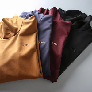 Importé - T-Shirt Hommes Décontractés Manches Longues A Col Haut