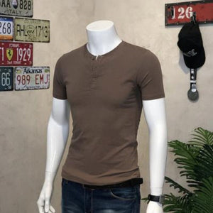 Importé - T-Shirt Homme Coton Slim Fit Manche Courte
