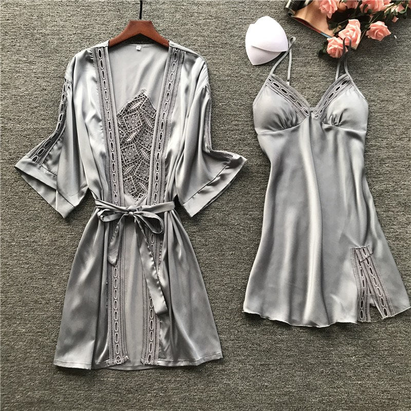 Importe - Ensemble Pyjamas Sexy Femme 2 Pièces En Dentelles