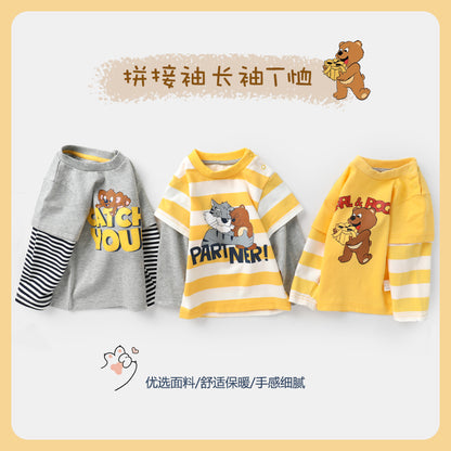 Importé -  T-shirt Bébé Décontracté Manches Longues En Coton 100%