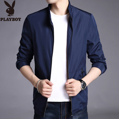 Importé - Veste Jacket Playboy Slim en Sky pour Hommes