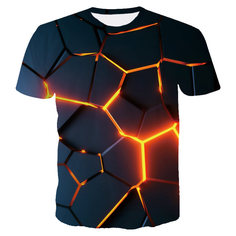 Importé - T-shirt 3D Homme manches Courtes En Soie