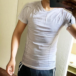 Importé - T-Shirt Homme Sport Slim Fit à Manches Courtes