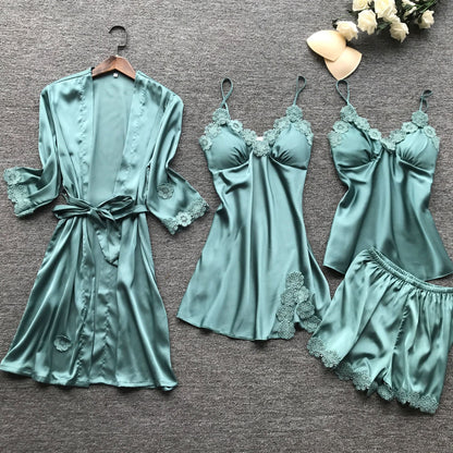 Importe - Ensemble De Pyjama Sexy Femme 4 Pièces