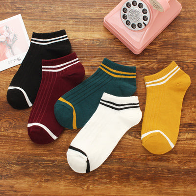 Importé - Lot de 5 Paires de Chaussettes Style Sport 100% Coton