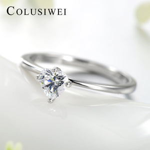 Importé -  Anneau en Argent en Forme de Coeur