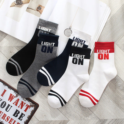 Importé - Lot de 5 Paires de Chaussettes Montante Style Sport 100% Coton