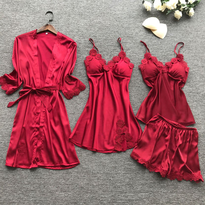 Importe - Ensemble De Pyjama Sexy Femme 4 Pièces