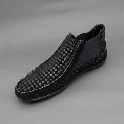Importé - Chaussure Homme Britannique Montantes Style Bottines A Gaine  En Cuir