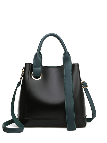 Importé - Grand Sac Femme Rétro Fourre-tout à Bandoulière en Cuir PU