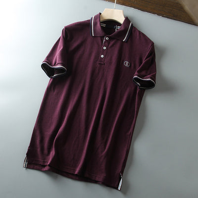 Importé - T-Shirt Polo Hommes Décontractés Manches Courtes En Maille Piquée