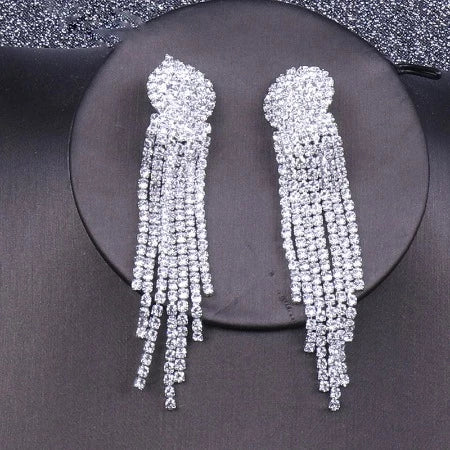 Importé - Boucles D'oreilles Avec Des Diamants - Argent