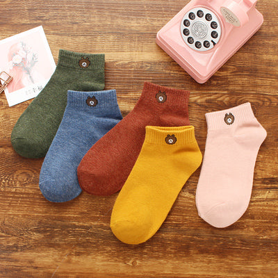 Importé - Lot de 5 Paires de Chaussettes Style Sport 100% Coton