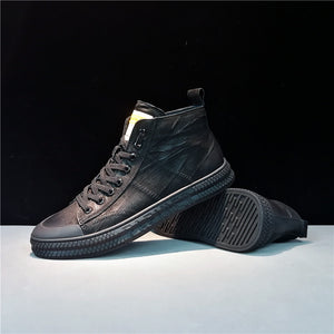 Importé - Chaussure Homme Britanniques Montante Décontractée En Cuir