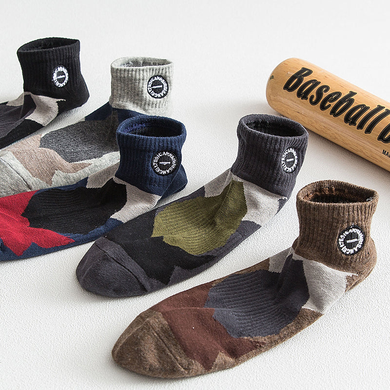Importé - Lot de 5 Paires de Chaussettes Sport 100% Coton Tendance