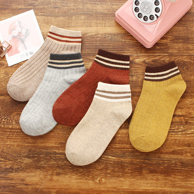 Importé - Lot de 5 Paires de Chaussettes Style Sport 100% Coton
