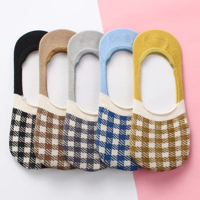Importé - Lot de 5 Paires de Chaussettes 100% Coton Style Rétro