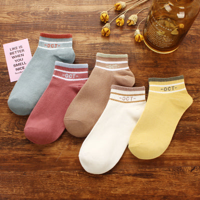 Importé - Lot de 5 Paires de Chaussettes Sport 100% Coton