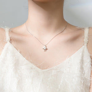 Importé - Collier Argent Motif Petit Robot