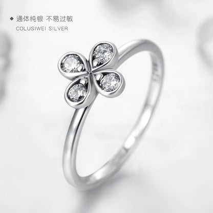 Importé - Bague Trèfle à Quatre Feuilles