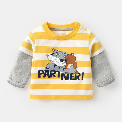 Importé -  T-shirt Bébé Décontracté Manches Longues En Coton 100%