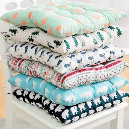 Import - Coussin d'Assise Décoratif Avec Motifs ou Uni-couleur En Coton Et Lin