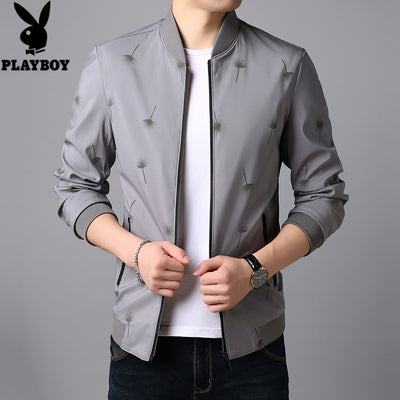 Importé - Veste Jacket Playboy Slim en Sky pour Hommes