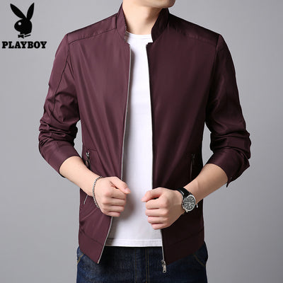 Importé - Veste Jacket Playboy Slim en Sky pour Hommes