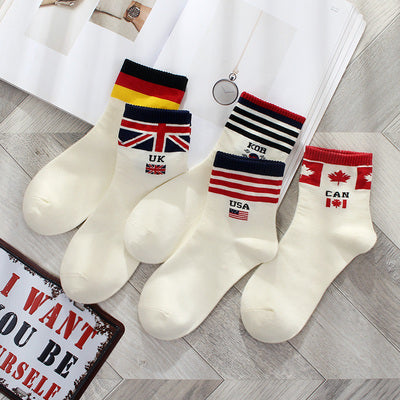 Importé - Lot de 5 Paires de Chaussettes Montante Style Sport 100% Coton