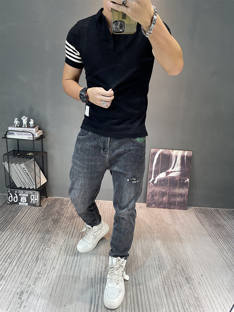 Importé -  T-shirt Polo Homme Demi-Manches