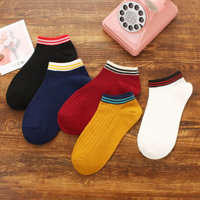 Importé - Lot de 5 Paires de Chaussettes Style Sport 100% Coton