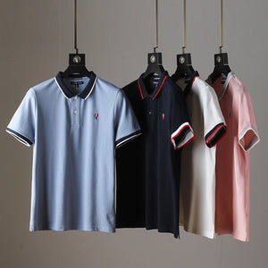 Importé - T-Shirt Polo Homme  Décontractés Manches Courtes Brodé