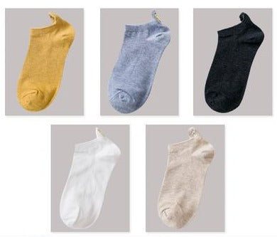 Importé - Lot de 5 Paires de Chaussettes 100% Coton Style Rétro