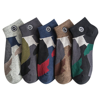 Importé - Lot de 5 Paires de Chaussettes Sport 100% Coton Tendance