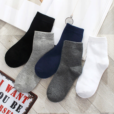 Importé - Lot de 5 Paires de Chaussettes Montante Style Sport 100% Coton