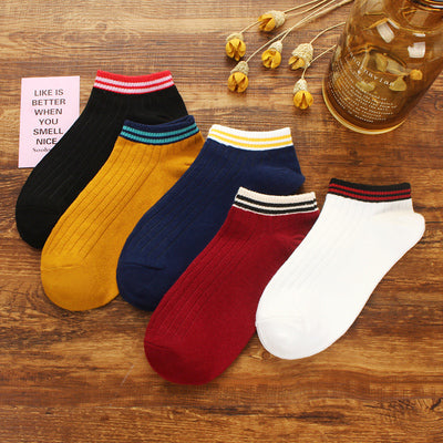 Importé - Lot de 5 Paires de Chaussettes Sport 100% Coton