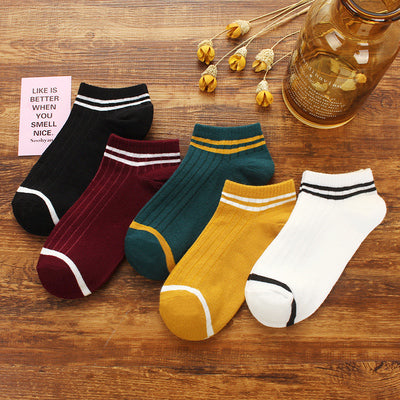 Importé - Lot de 5 Paires de Chaussettes Sport 100% Coton