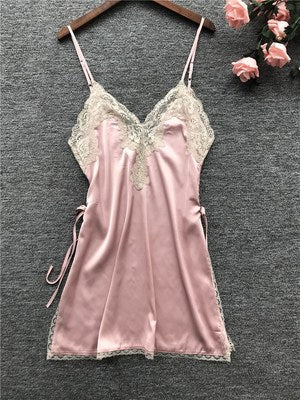 Importe - Pyjamas Robe Sexy Femme Nuisette Une Pièce Col En V