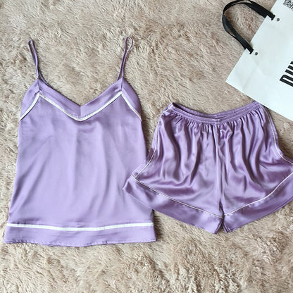 Importe - Ensemble Pyjamas  A Col Femmes Sexy 2 Pièces "Haut + Short"
