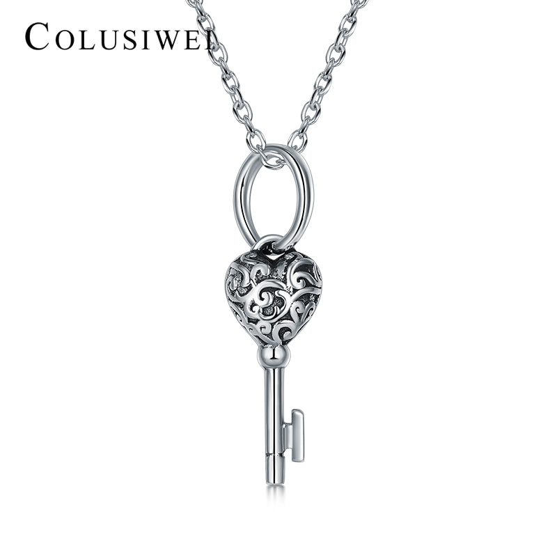 Importé - Collier Argent en Forme de clé