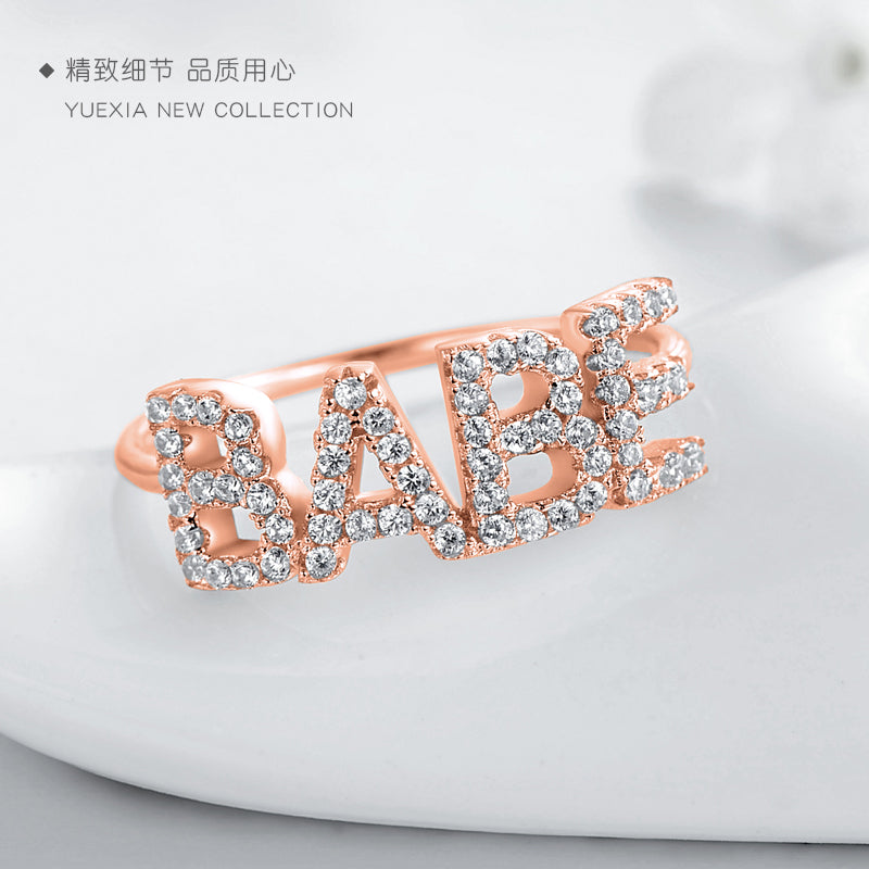 Importé -  Bague en Lettre Argent