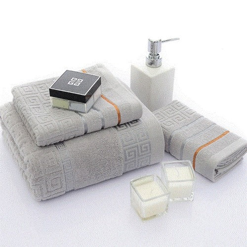 Importé - Ensemble Serviettes de Bain en Coton pour Hôtel de Luxe - 3 Pièces