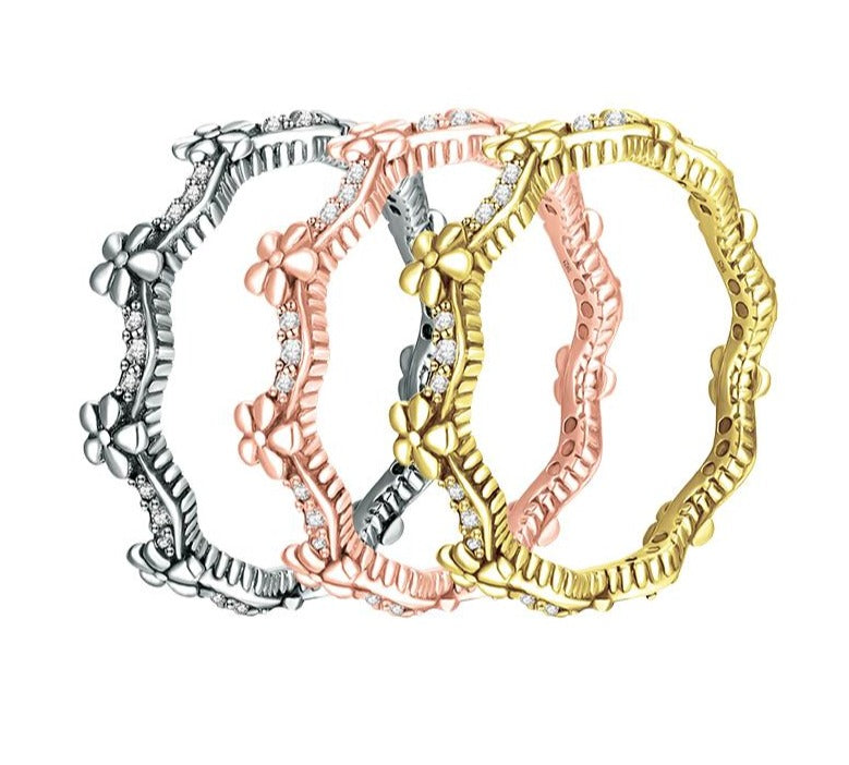 Importé - Bague Tendance en Fleur Vigne