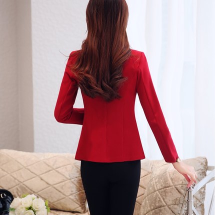 Importé - Veste Blazer Coupe Slim Un Bouton Pour Femmes