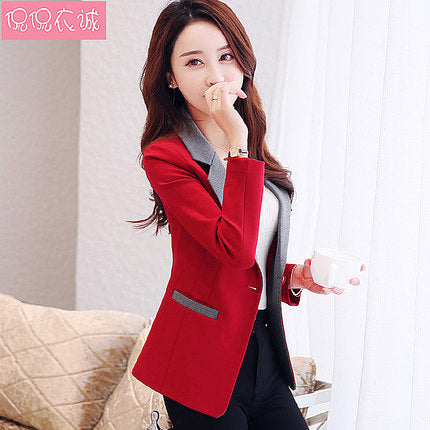 Importé - Veste Blazer Coupe Slim Un Bouton Pour Femmes
