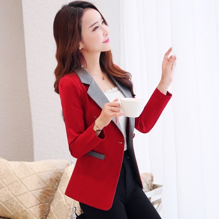 Importé - Veste Blazer Coupe Slim Un Bouton Pour Femmes