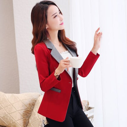 Importé - Veste Blazer Coupe Slim Un Bouton Pour Femmes