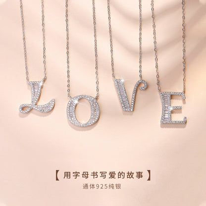Importé - Collier Argent en Lettre