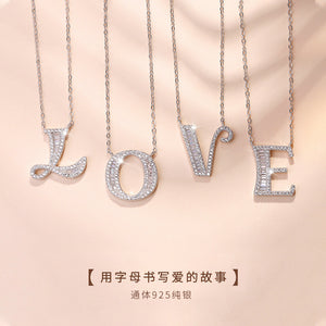 Importé - Collier Argent en Lettre